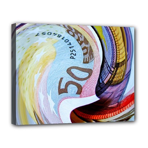 Abstract Currency Background Canvas 14  X 11 