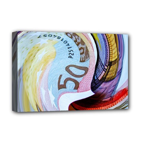 Abstract Currency Background Deluxe Canvas 18  X 12  