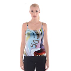 Abstract Currency Background Spaghetti Strap Top by Amaryn4rt