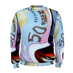 Abstract Currency Background Men s Sweatshirt