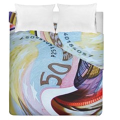 Abstract Currency Background Duvet Cover Double Side (queen Size)