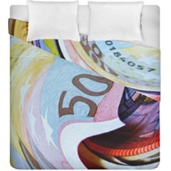 Abstract Currency Background Duvet Cover Double Side (king Size)