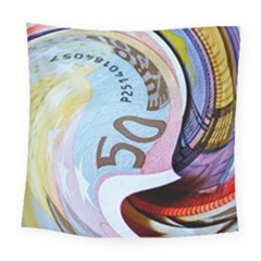 Abstract Currency Background Square Tapestry (large)