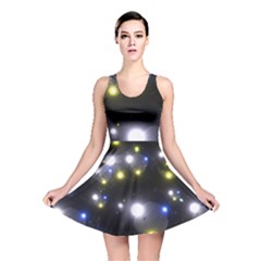 Abstract Dark Spheres Psy Trance Reversible Skater Dress