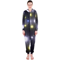 Abstract Dark Spheres Psy Trance Hooded Jumpsuit (ladies) 