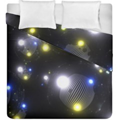 Abstract Dark Spheres Psy Trance Duvet Cover Double Side (king Size)