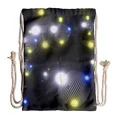 Abstract Dark Spheres Psy Trance Drawstring Bag (large)