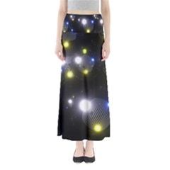 Abstract Dark Spheres Psy Trance Maxi Skirts by Amaryn4rt