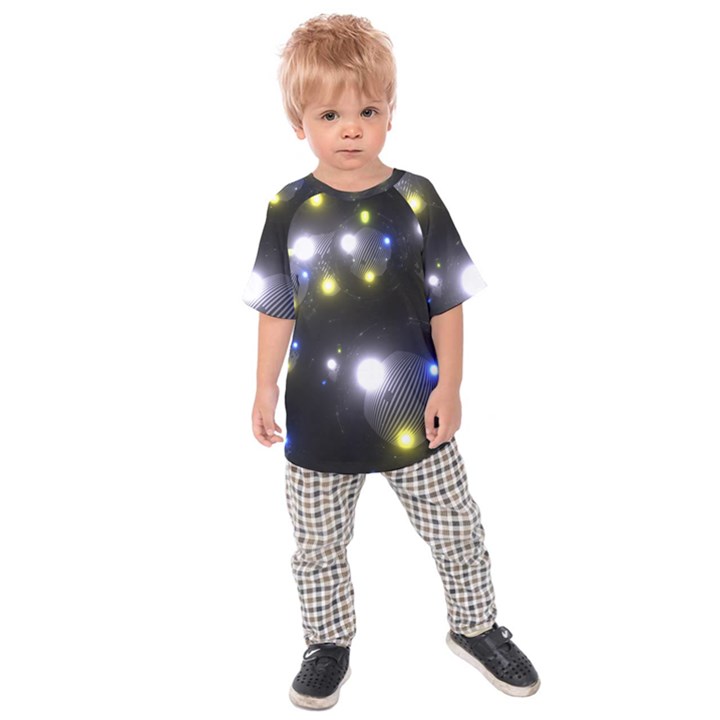 Abstract Dark Spheres Psy Trance Kids  Raglan Tee