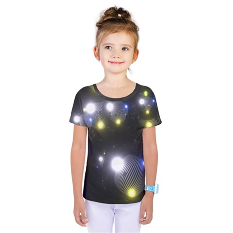 Abstract Dark Spheres Psy Trance Kids  One Piece Tee by Amaryn4rt