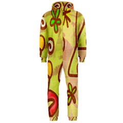 Abstract Faces Abstract Spiral Hooded Jumpsuit (men) 