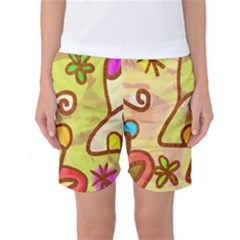 Abstract Faces Abstract Spiral Women s Basketball Shorts by Amaryn4rt