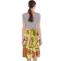 Abstract Faces Abstract Spiral Midi Beach Skirt View2