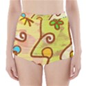 Abstract Faces Abstract Spiral High-Waisted Bikini Bottoms View1