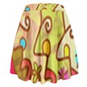 Abstract Faces Abstract Spiral High Waist Skirt View2