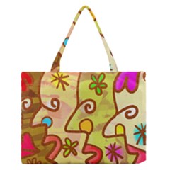 Abstract Faces Abstract Spiral Medium Zipper Tote Bag