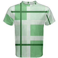 Abstract Green Squares Background Men s Cotton Tee by Amaryn4rt