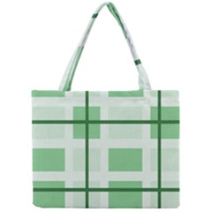 Abstract Green Squares Background Mini Tote Bag