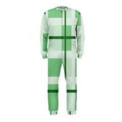 Abstract Green Squares Background Onepiece Jumpsuit (kids)