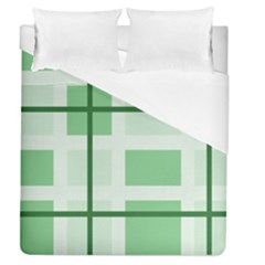 Abstract Green Squares Background Duvet Cover (queen Size)