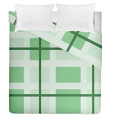 Abstract Green Squares Background Duvet Cover Double Side (queen Size)