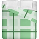 Abstract Green Squares Background Duvet Cover Double Side (King Size) View1