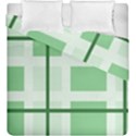 Abstract Green Squares Background Duvet Cover Double Side (King Size) View2