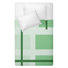 Abstract Green Squares Background Duvet Cover Double Side (single Size)