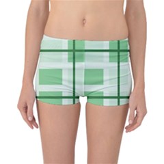 Abstract Green Squares Background Reversible Bikini Bottoms by Amaryn4rt