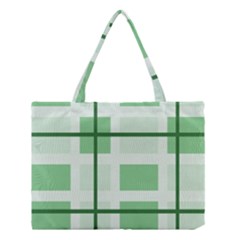 Abstract Green Squares Background Medium Tote Bag