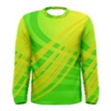 Abstract Green Yellow Background Men s Long Sleeve Tee View1