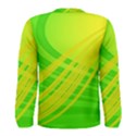 Abstract Green Yellow Background Men s Long Sleeve Tee View2