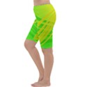 Abstract Green Yellow Background Cropped Leggings  View2