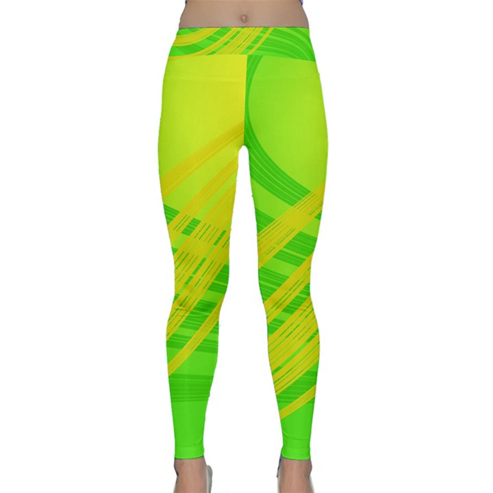 Abstract Green Yellow Background Classic Yoga Leggings