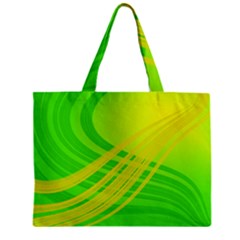 Abstract Green Yellow Background Zipper Mini Tote Bag