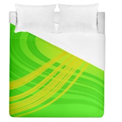 Abstract Green Yellow Background Duvet Cover (queen Size) by Amaryn4rt