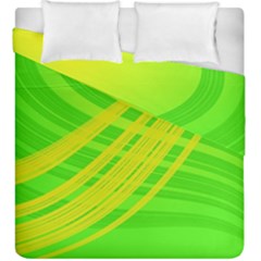 Abstract Green Yellow Background Duvet Cover Double Side (king Size)