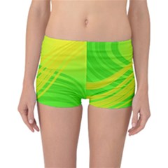 Abstract Green Yellow Background Reversible Bikini Bottoms