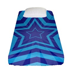 Abstract Starburst Blue Star Fitted Sheet (single Size)