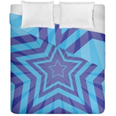 Abstract Starburst Blue Star Duvet Cover Double Side (california King Size)