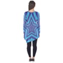 Abstract Starburst Blue Star Long Sleeve Tunic  View2