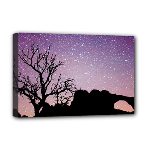 Arches National Park Night Deluxe Canvas 18  X 12   by Amaryn4rt