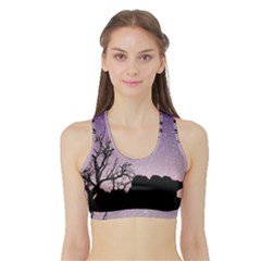 Arches National Park Night Sports Bra With Border