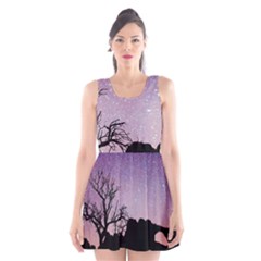 Arches National Park Night Scoop Neck Skater Dress