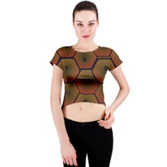 Art Psychedelic Pattern Crew Neck Crop Top