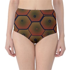 Art Psychedelic Pattern High-waist Bikini Bottoms