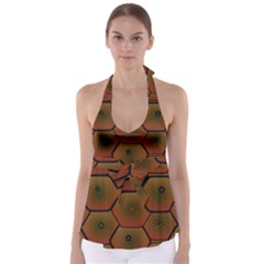 Art Psychedelic Pattern Babydoll Tankini Top