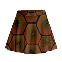 Art Psychedelic Pattern Mini Flare Skirt