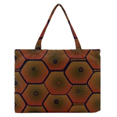 Art Psychedelic Pattern Medium Zipper Tote Bag