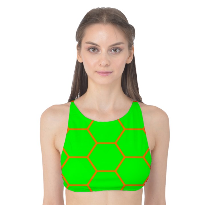 Bee Hive Texture Tank Bikini Top